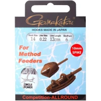 Carlige Legate Gamakatsu Method Hair Spike Pchr, 12cm, Nr.6, 0.28mm, 6buc/pac