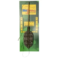 Montura Method Feeder BIBI FISHING cu Tija Long Cast cu Spin, 80g, Carlig Nr. 10, 1buc/plic