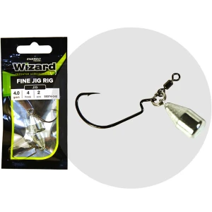 Montura Offset WIZARD Fine Jig Rig Greutate Bullet 6g, Nr.4, 2buc/pac Montura Offset WIZARD Fine Jig Rig Greutate Bullet 6g, Nr.4, 2buc/pac