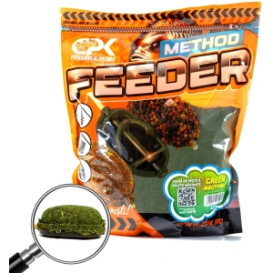 Groundbait CPK Method Feeder Faina De Peste Si Pelete Macinate, Green N Butyric, 900g