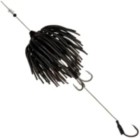 Teaser Black Cat Real Worm, Black Red Flash, 120g, 1buc/pac