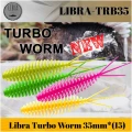 Grub LIBRA LURES Turbo Worm Mini, 35mm, 0.34g, Brown, 15buc/pac Grub LIBRA LURES Turbo Worm Mini, 35mm, 0.34g, Brown, 15buc/pac