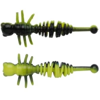 Larva BERKLEY PowerBait Power Larvae, Black / Snsne Yellow, 5.5cm, 10buc/pac