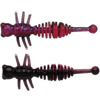 Larva BERKLEY PowerBait Power Larvae, Slmn Egg Red / Black, 4cm, 12buc/pac