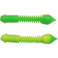 Larva Berkley Powerbait Power Pillar, Spring Green / Sunshine Yellow, 4cm, 12buc/pac