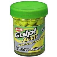 Pelete Berkley Gulp Alive Trout Pellets, Chartreuse, Usturoi, 9mm 