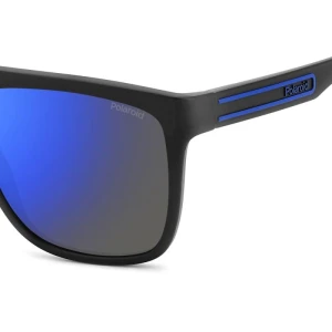 Ochelari de Soare POLAROID Unisex PLD 2161/S 0VK 5X 56, Matt Black Blue ECO