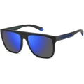 Ochelari de Soare POLAROID Unisex PLD 2161/S 0VK 5X 56, Matt Black Blue ECO