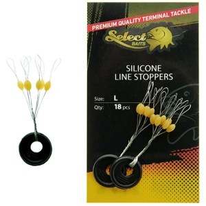 Opritoare Select Baits Silicone Line Stoppers, Large, 18buc/pac Opritoare Select Baits Silicone Line Stoppers, Large, 18buc/pac