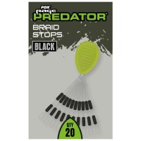 Opritoare Fox Rage Predator Braid Stops - Black, 20buc/pac Opritoare Fox Rage Predator Braid Stops - Black, 20buc/pac