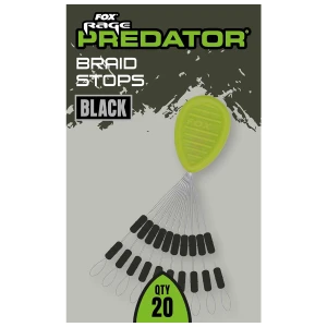 Opritoare FOX RAGE Predator Braid Stops - Black, 20buc/pac Opritoare FOX RAGE Predator Braid Stops - Black, 20buc/pac