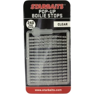 Opritoare STARBAITS Bait Stopper Pop UP Fluo, Transparent, 240buc/pac