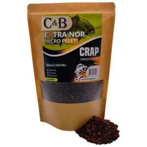 Pelete C&B Extra Nor Micro Cioco-Porto 3-4mm, 1kg  Pelete C&B Extra Nor Micro Cioco-Porto 3-4mm, 1kg