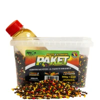 Paket Mix Senzor Pelete Feeder 2mm, 660g + Activator Green Mussel & Choco Orange 100ml
