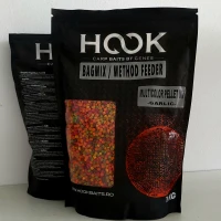 Pelete Hookbaits Pellet Mix Multicolor, Garlic, 4mm, 1kg