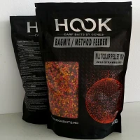 Pelete Hookbaits Pellet Mix Multicolor, Wild Strawberry, 4mm, 1kg