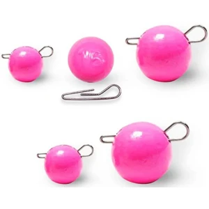 Plumbi Cheburashka Cu Agrafa Detasabila, Roz Fluo, 2g, 7buc/plic Plumbi Cheburashka Cu Agrafa Detasabila, Roz Fluo, 2g, 7buc/plic