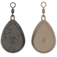 Plumb  Korda Flat Pear Swivel, 3.5oz/98g, Blister 2buc/pac