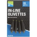 Plumbi Preston Inline Olivettes, 2g, 4buc/pac