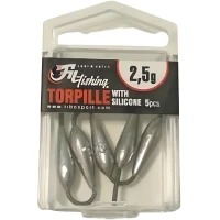 Plumbi Torpile Culisanti cu Silicon Filfishing, 10g, 5buc/pac