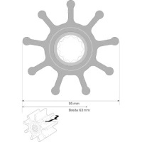 Impeller Nitril SPX FLOW 836-0003