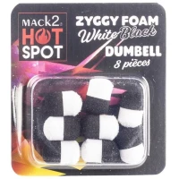 Dumbell Mack2 Ziggy Foam Dumbell Two Tone, Alb-negru, 12mm, 8buc/pac