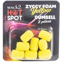 Dumbell Mack2 Ziggy Foam Dumbell Two Tone, Galben, 12mm, 8buc/pac