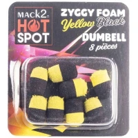 Dumbell MACK2 Ziggy Foam Dumbell Two Tone, Galben-Negru, 12mm, 8buc/pac Dumbell MACK2 Ziggy Foam Dumbell Two Tone, Galben-Negru, 12mm, 8buc/pac