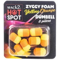 Dumbell MACK2 Ziggy Foam Dumbell Two Tone, Galben-Portocaliu, 12mm, 8buc/pac Dumbell MACK2 Ziggy Foam Dumbell Two Tone, Galben-Portocaliu, 12mm, 8buc/pac