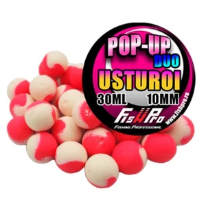 Pop-Up FISH PRO Duo, Pink White, Usturoi, 10mm, 35buc