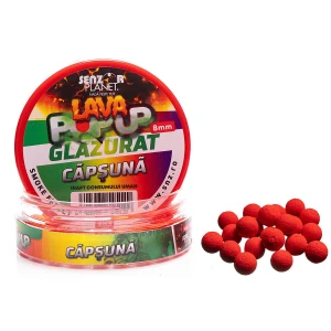 Pop Up SENZOR Lava Glazurat, Capsuna, 8mm, 30g