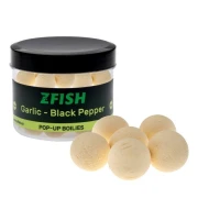 Pop Up Zfish Floating Boilies, Garlic & Black Pepper, 16mm, 50g