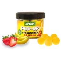 Pop Up Zfish Floating Boilies, Strawberry & Banana, 16mm, 50g