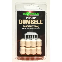 Pelete Artificiale Korda Pop Up Dumbell, Banoffee, White, 12mm, 8buc/pac