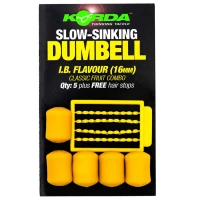 Pelete Artificiale Korda Slow Sinking Dumbell, Ib, Yellow, 12mm, 8buc/pac