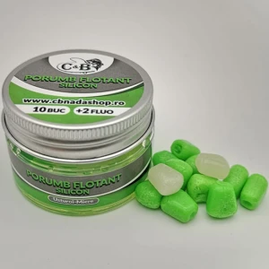Porumb Flotant Silicon C&B FLUO Usturoi-Miere, 10 buc/cutie