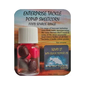 Porumb artificial Enterprise Tackle Food Source Range - Squid Octopus 2T, Black Pepper Oil/Corn Pink