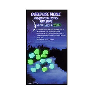 Porumb artificial Enterprise Tackle Sweetcorn Hair Stop - Mini NITEGLOW BLUE  GREEN Porumb artificial Enterprise Tackle Sweetcorn Hair Stop - Mini NITEGLOW BLUE  GREEN
