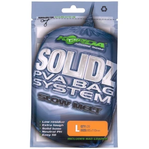 Pungi PVA KORDA Solidz Slow Melt, L, 85x110mm, 20buc/pac