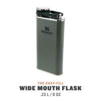Butelca Stanley The Easy Fill Wide Mouth Flask Hammertone Green 0.24l  Butelca Stanley The Easy Fill Wide Mouth Flask Hammertone Green 0.24l