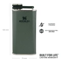Butelca Stanley The Easy Fill Wide Mouth Flask Hammertone Green 0.24l  Butelca Stanley The Easy Fill Wide Mouth Flask Hammertone Green 0.24l