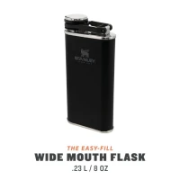 Butelca Stanley The Easy Fill Wide Mouth Flask Stanley Matte Black Pebble 0.24l  Butelca Stanley The Easy Fill Wide Mouth Flask Stanley Matte Black Pebble 0.24l