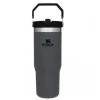 Cana Termoizolanta cu pai STANLEY The IceFlow Flip Straw Tumbler Charcoal 0.89L / 30oz 
