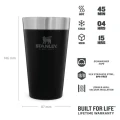Halba Stanley The Stacking Beer Pint Matte Black Pebble 0.47L  Halba Stanley The Stacking Beer Pint Matte Black Pebble 0.47L