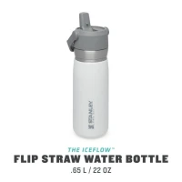 Sticla Apa Stanley The Iceflo Flip Straw Water Bottle Polar 0.65l  Sticla Apa Stanley The Iceflo Flip Straw Water Bottle Polar 0.65l