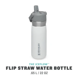 Sticla Apa Stanley The IceFlo Flip Straw Water Bottle Polar 0.65L 