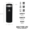 Sticla Termoizolanta STANLEY The AeroLight Transit Mug 0.47L / 16oz, Black Metallic Sticla Termoizolanta STANLEY The AeroLight Transit Mug 0.47L / 16oz, Black Metallic