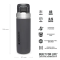 Sticla Termos Stanley, The Quick Flip Water Bottle, Charcoal, 1.06L