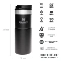 Termos STANLEY The NeverLeak Travel Mug Matte Black Pebble 0.47L 