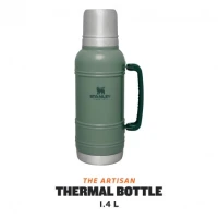 Termos Stanley Artisan Thermal Bottle, Hammertone Green, 1.4L Termos Stanley Artisan Thermal Bottle, Hammertone Green, 1.4L